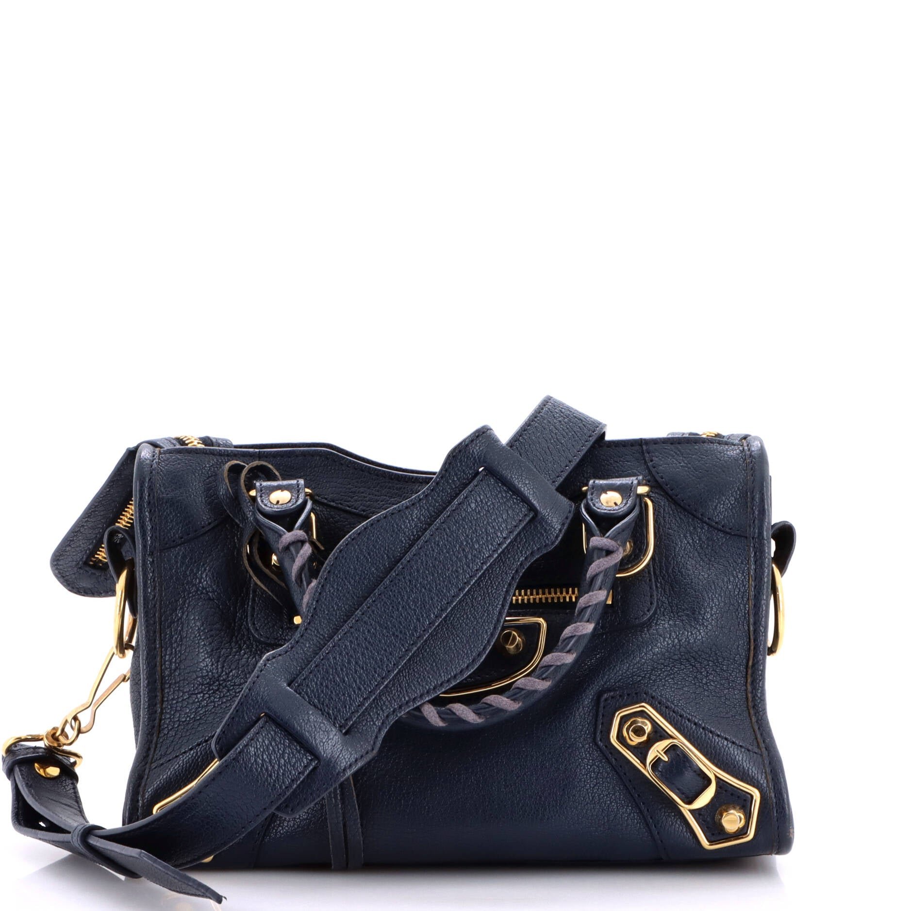 City Classic Metallic Edge Bag Leather Mini