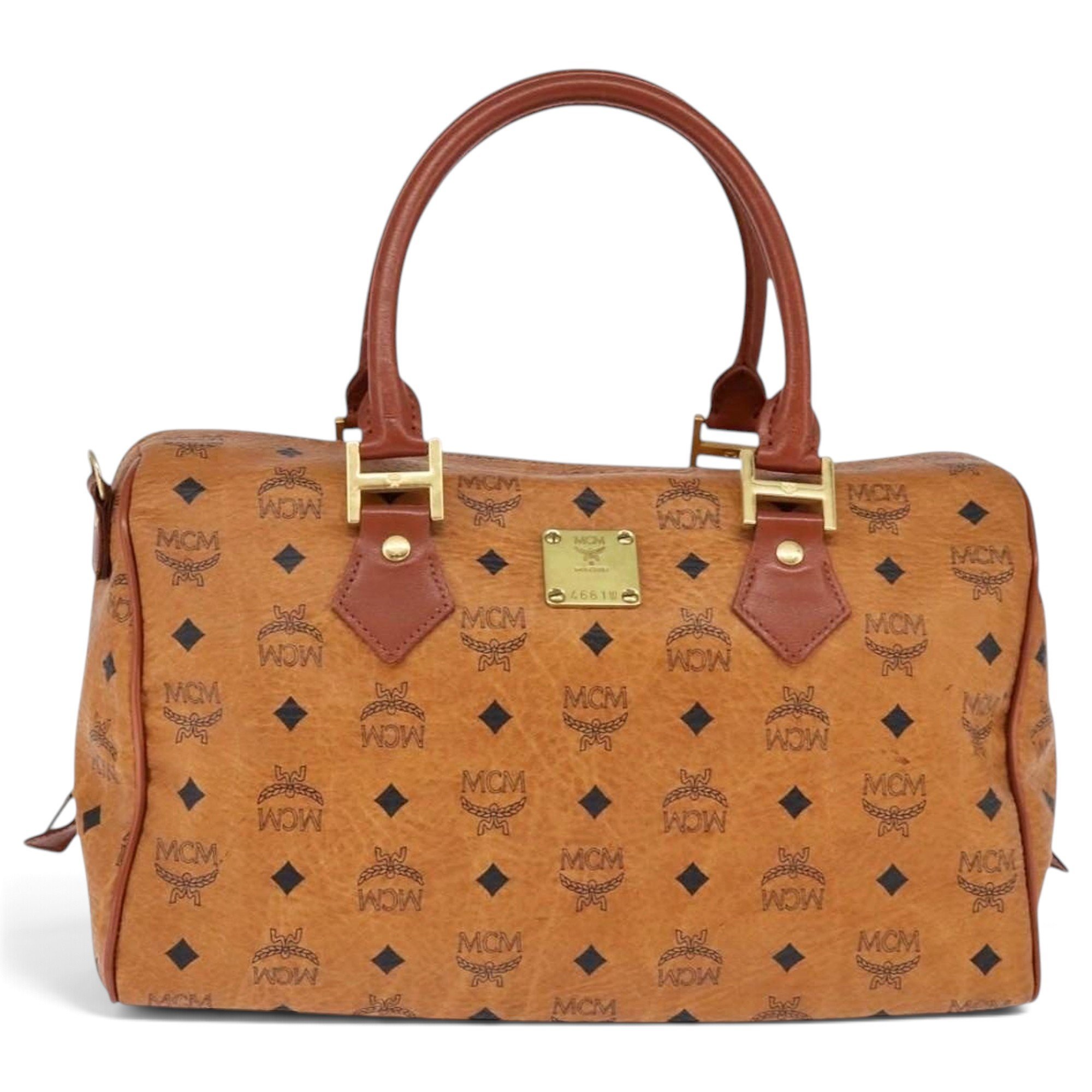 Boston leather bowling bag