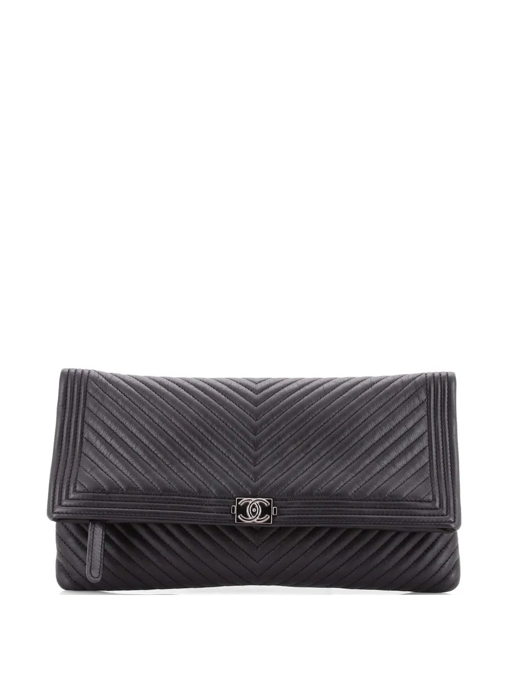 Boy Beauty CC Chevron Leather clutch bag