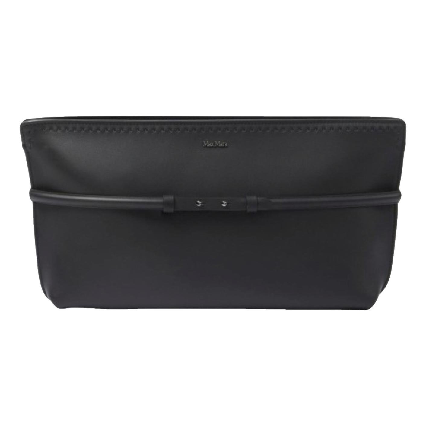 Leather clutch bag