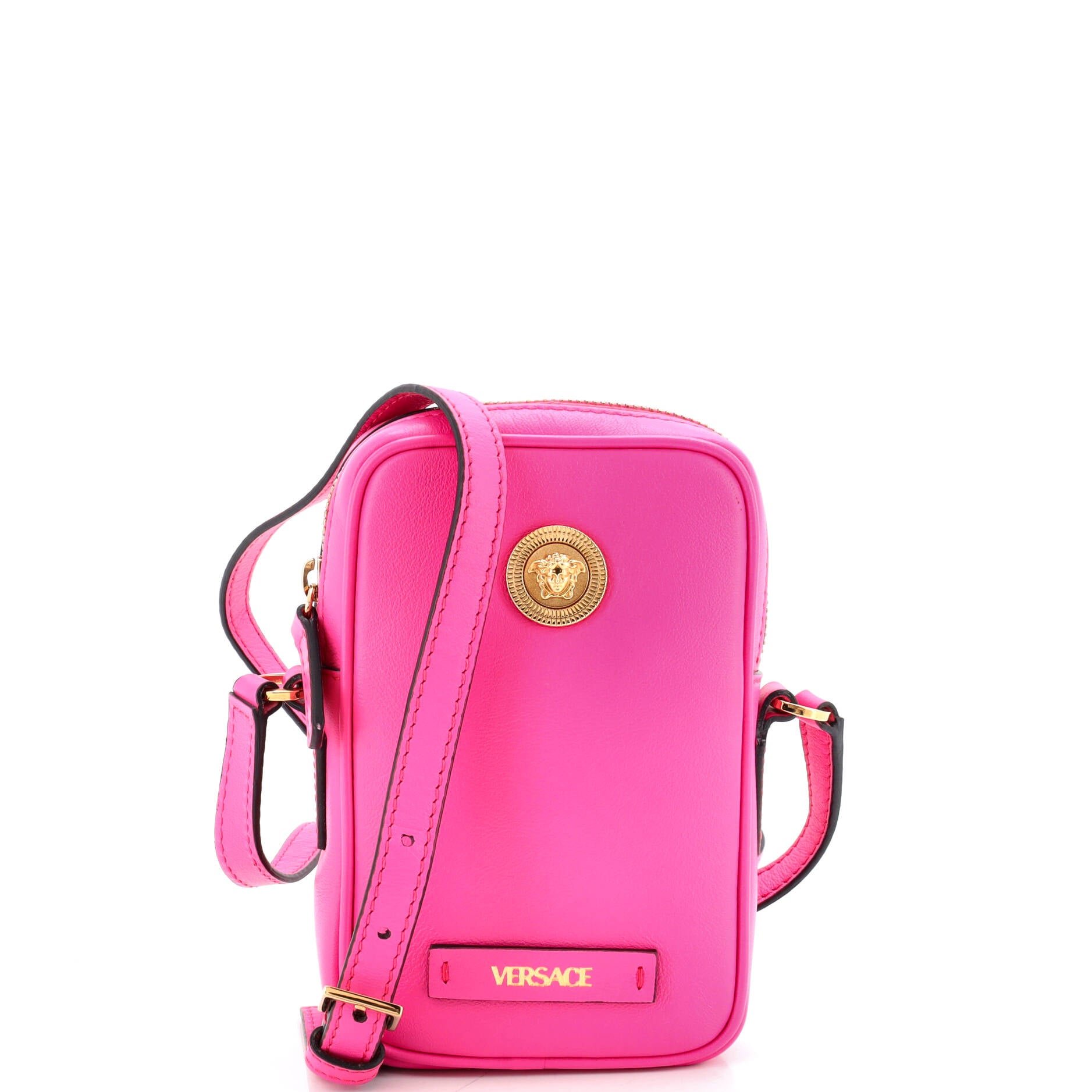 Medusa Biggie Pouch Crossbody Bag Leather Micro