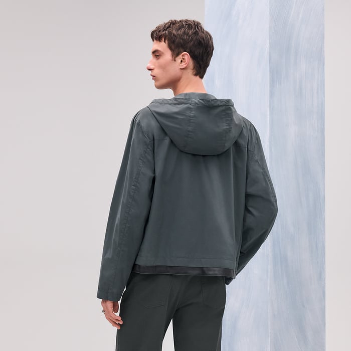 Orage Hooded Jacket With Leather Details