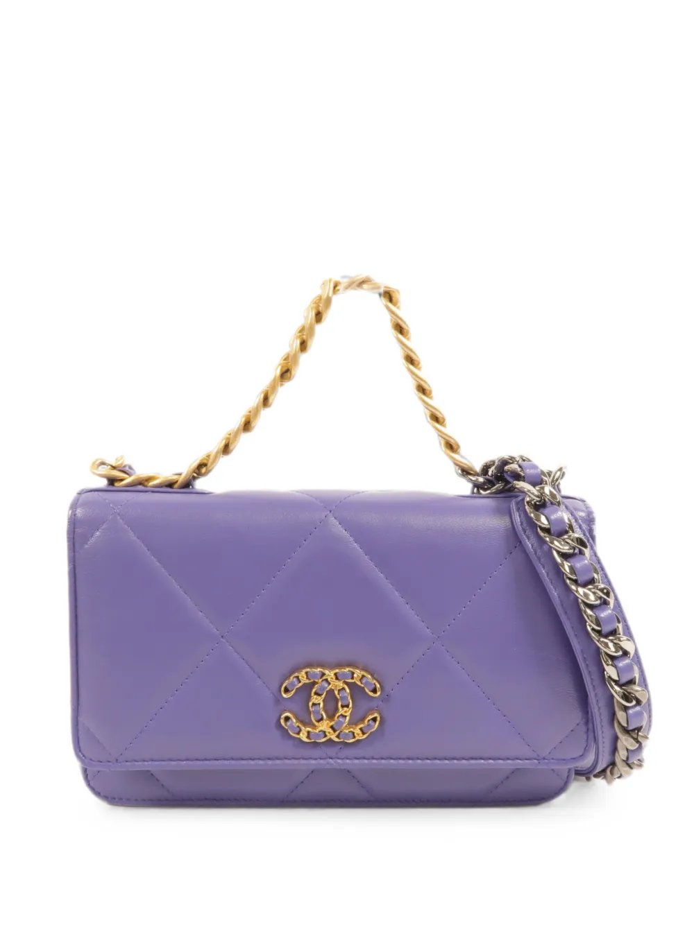 quilted CC shoulder bag