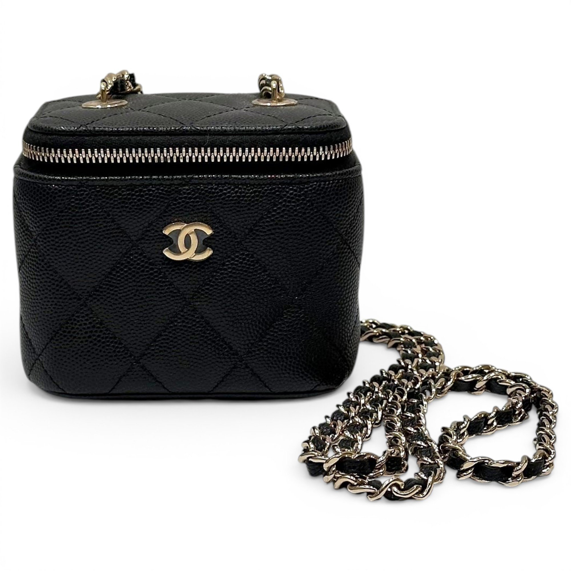 Vanity leather handbag