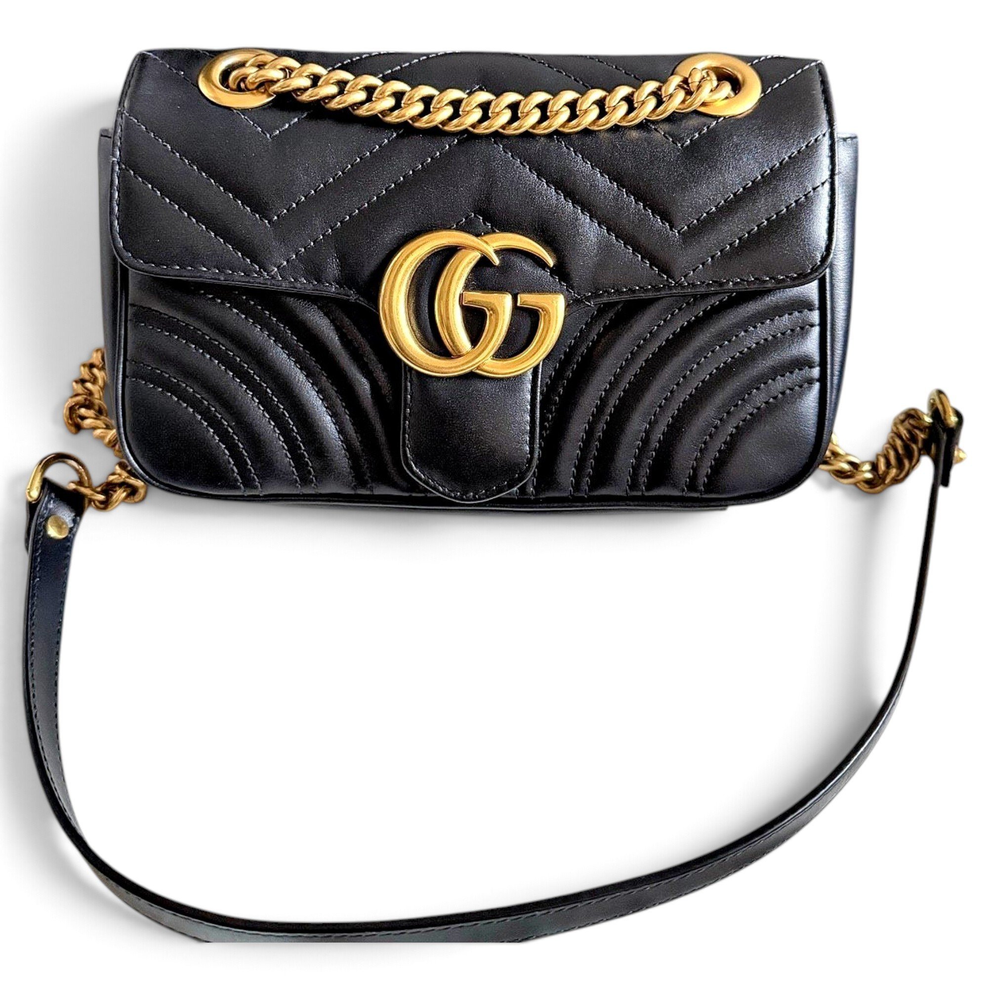 GG Marmont Flap leather handbag