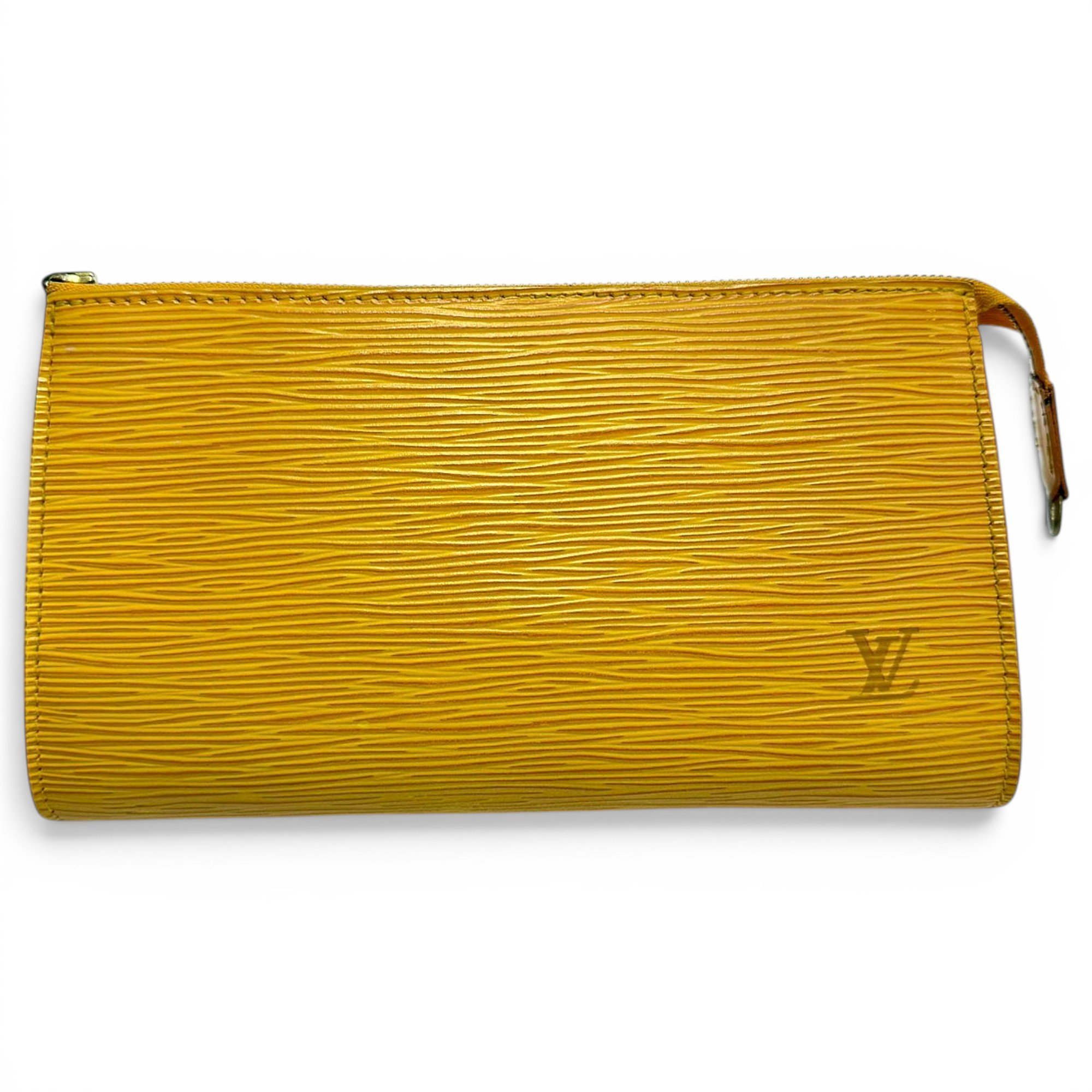 Leather clutch bag