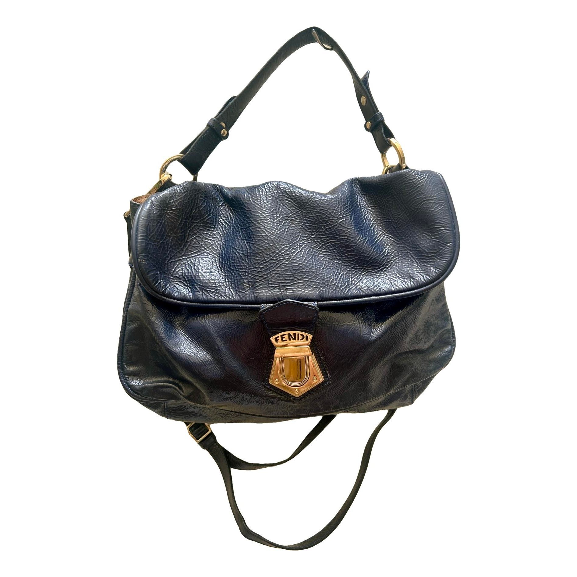 Patent leather handbag