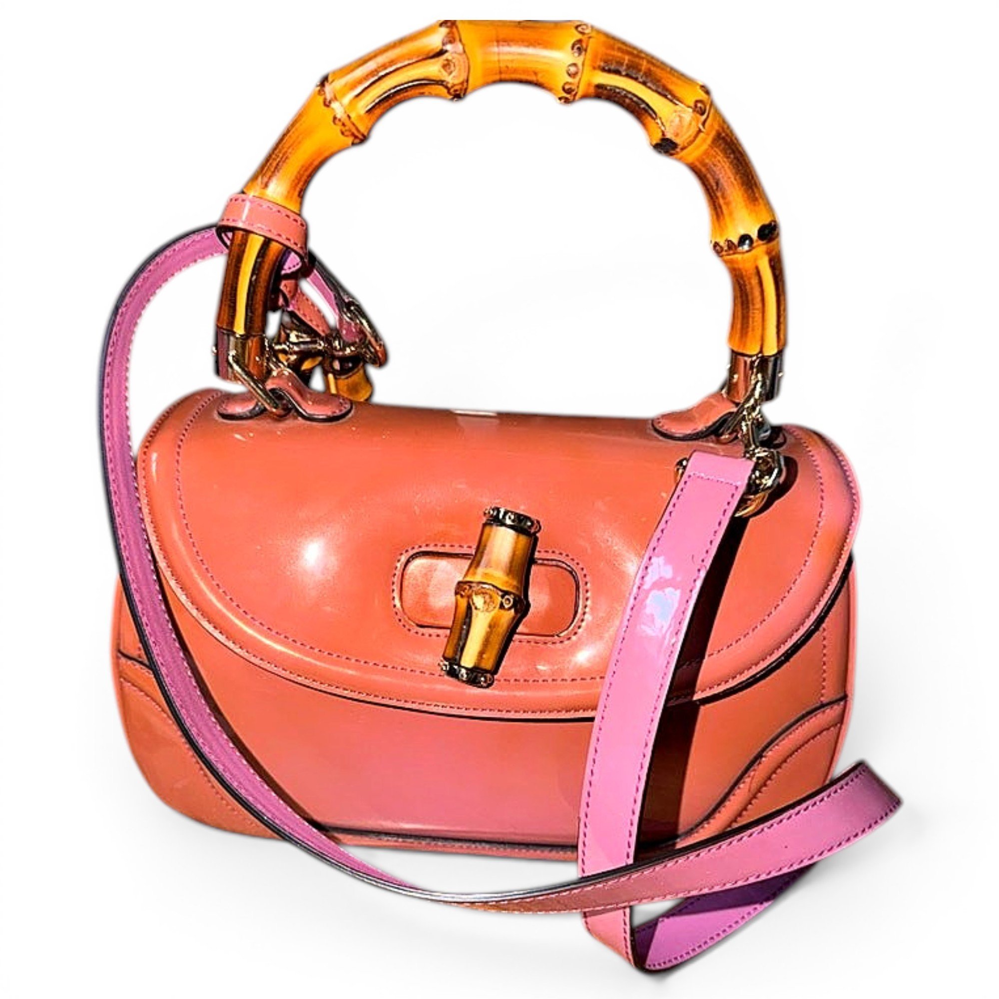 Patent leather handbag