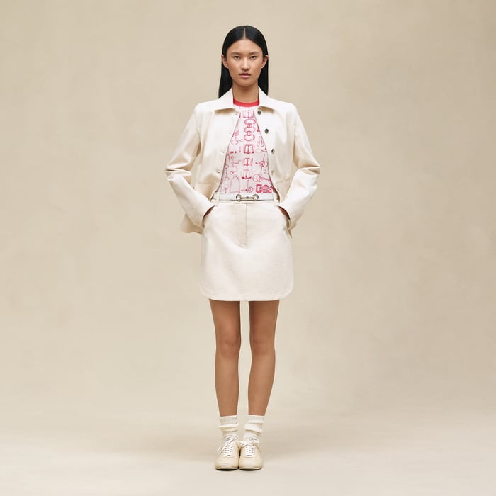 Blanc Cassé Equestrian Miniskirt