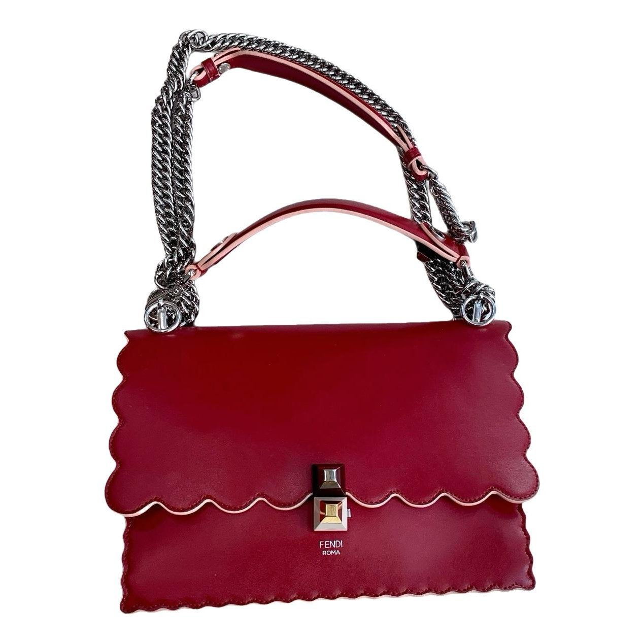 Leather clutch bag