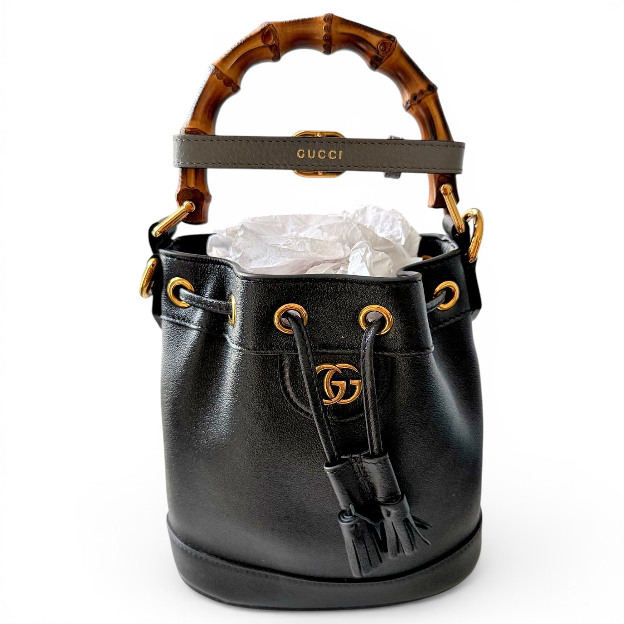 Ophidia Bucket leather bag