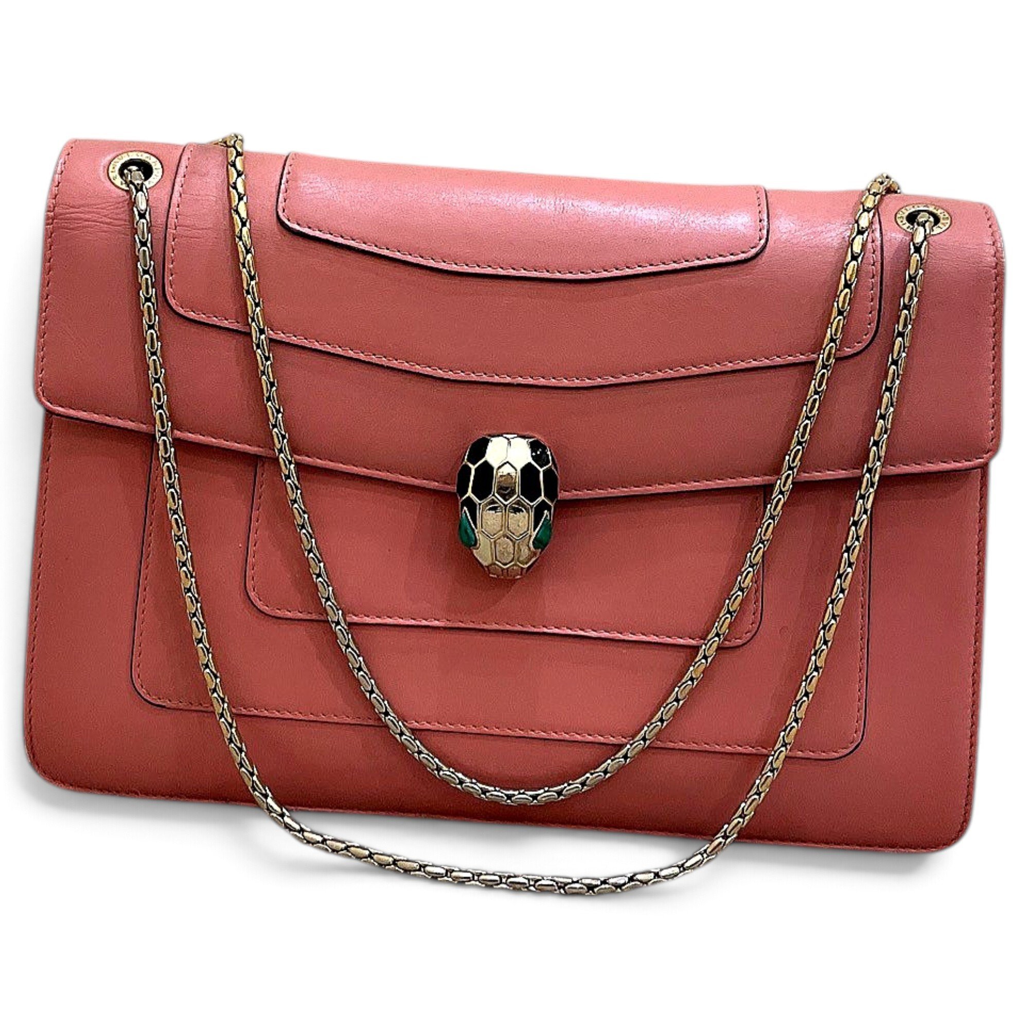 Serpenti leather handbag