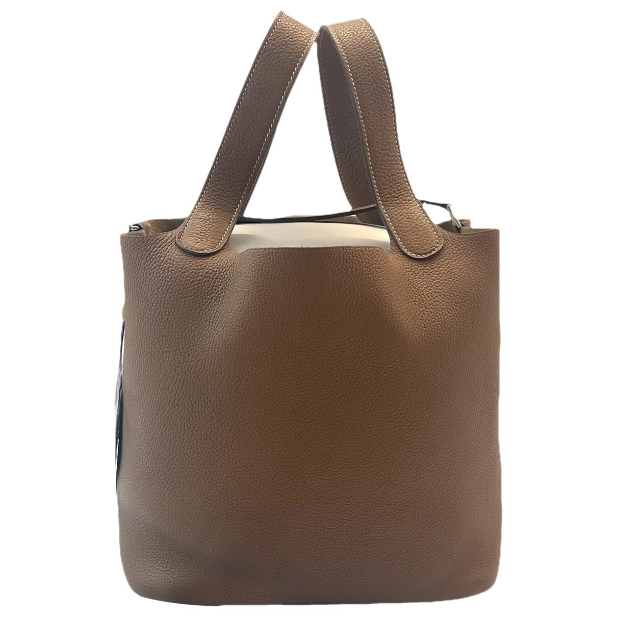 Picotin leather tote