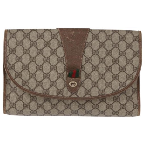 Leather clutch bag