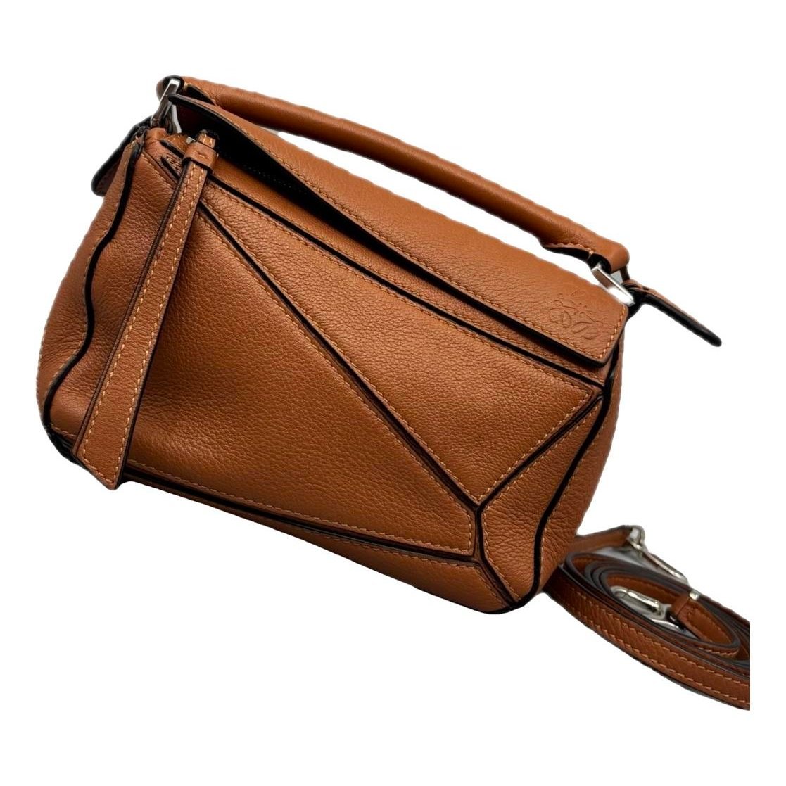 Puzzle leather handbag