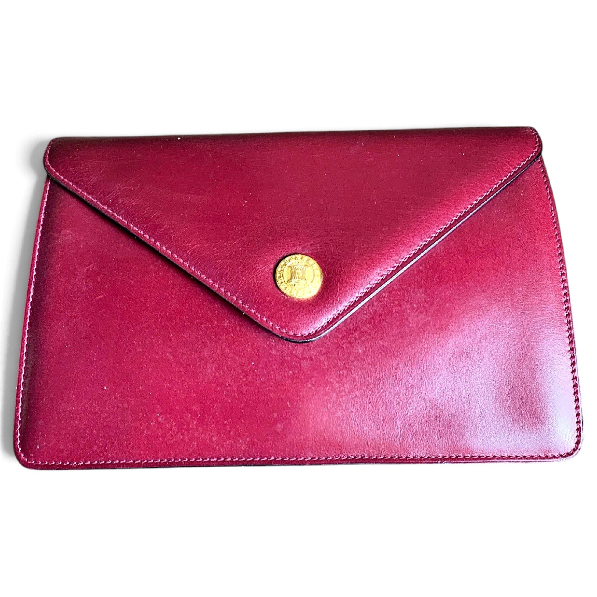 Leather clutch bag