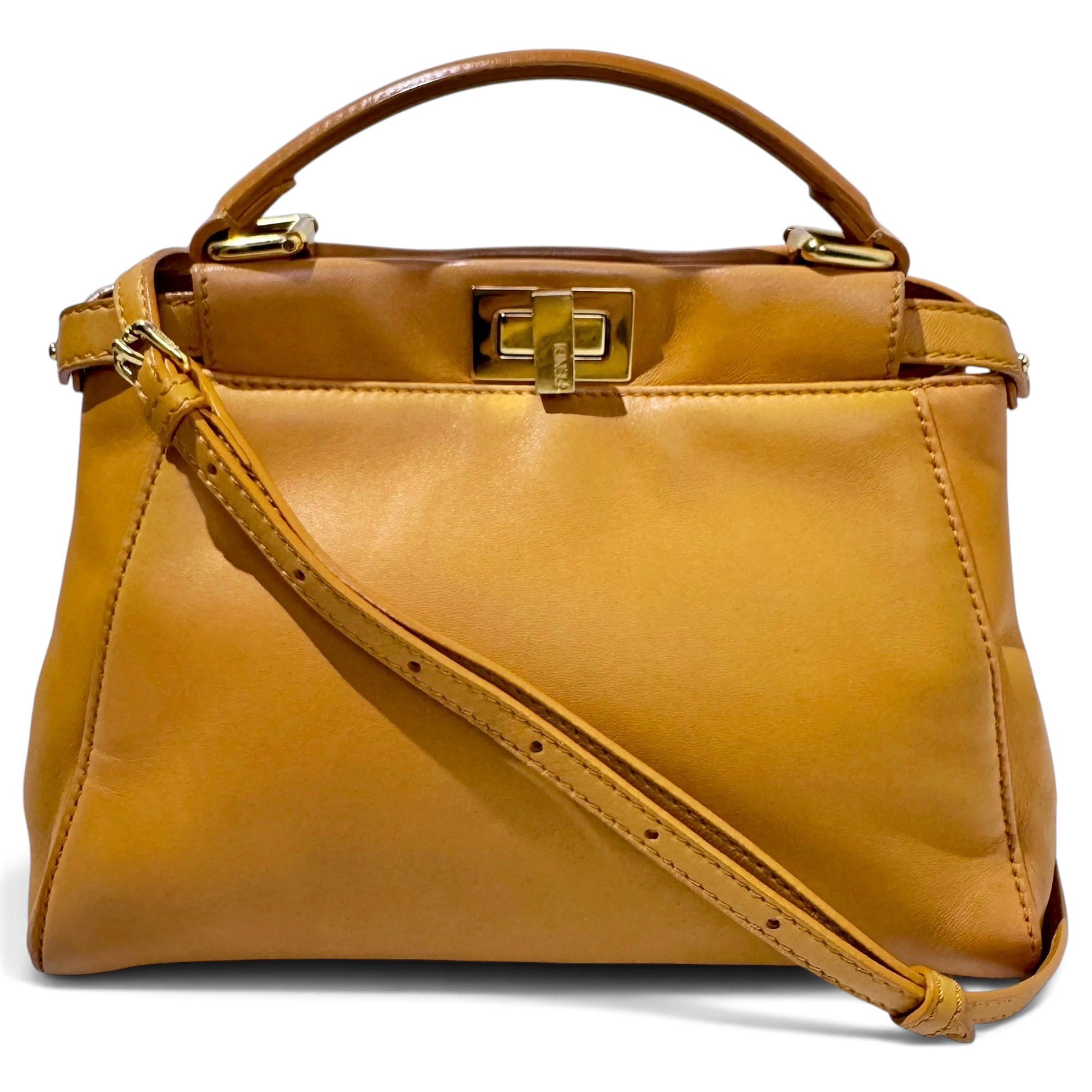 Peekaboo leather handbag