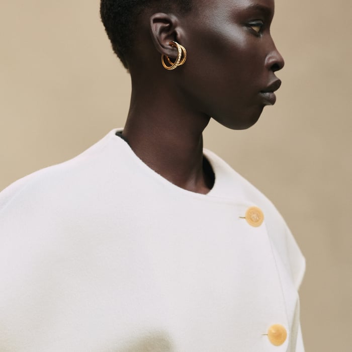 Blanc Naturel Short-sleeve Bolero Jacket