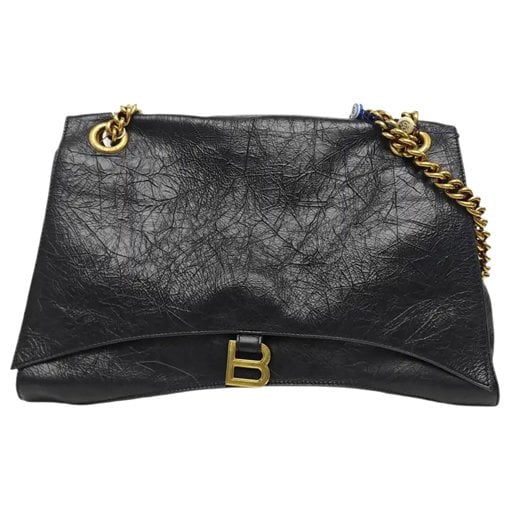 Crush leather handbag