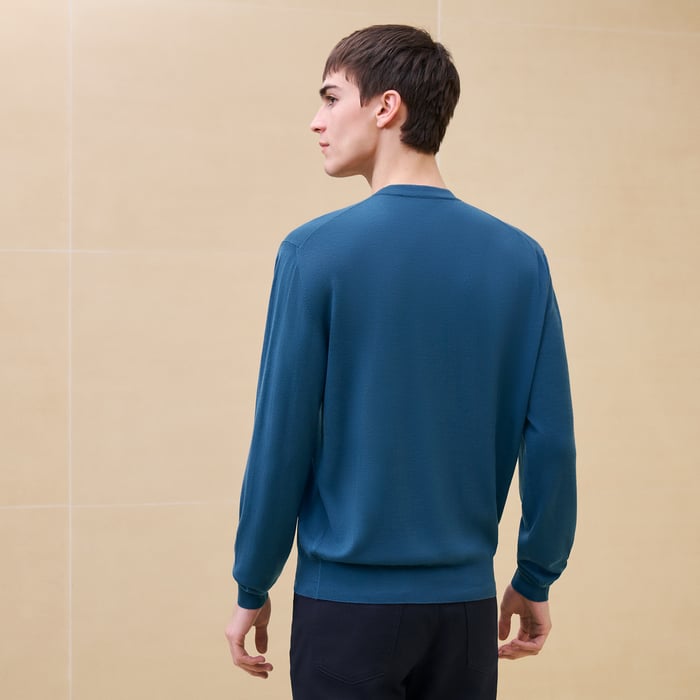 Bleu Turquin "Detail H" Crewneck Sweater