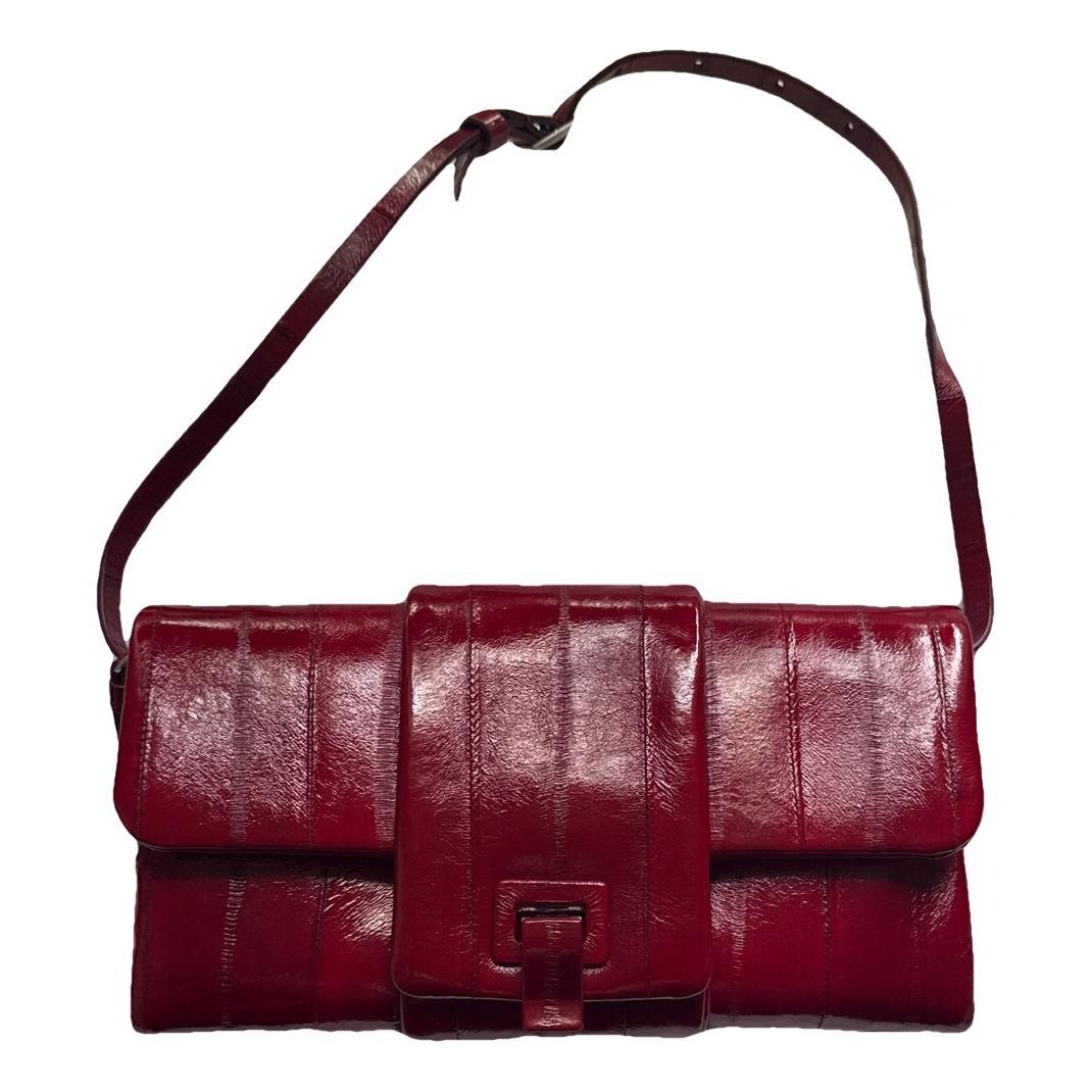 Leather clutch bag