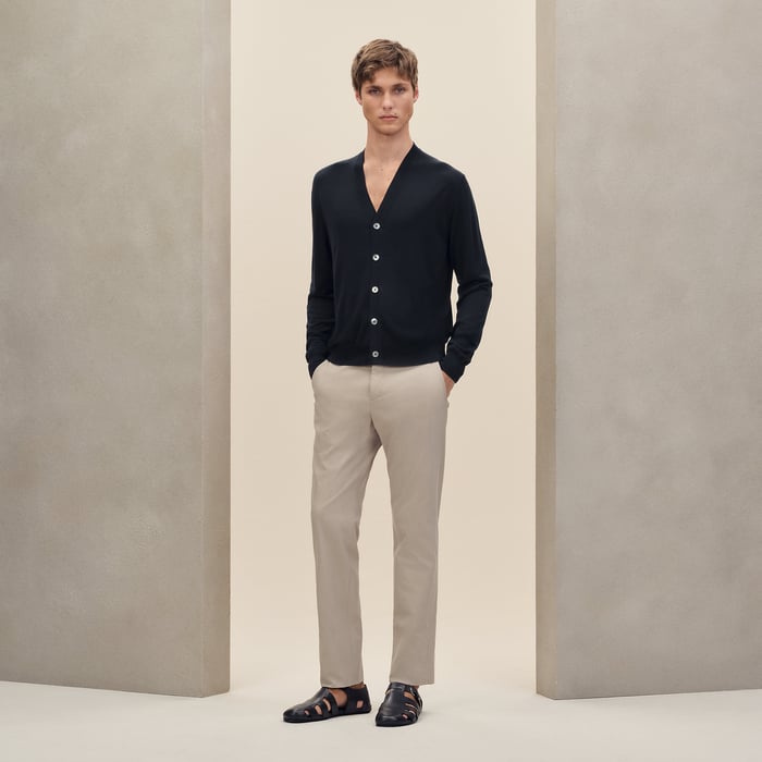 Marine "Detail H" Buttoned Cardigan