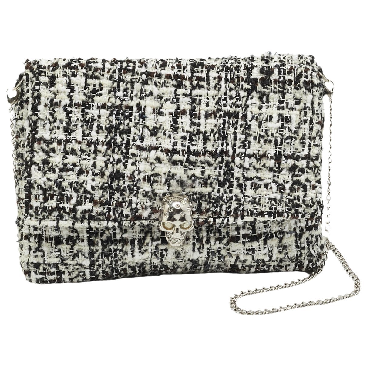 Tweed clutch bag