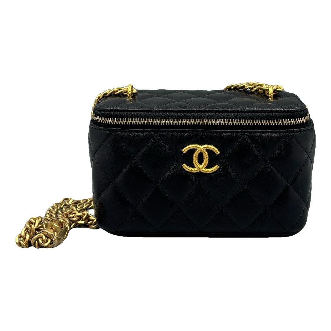 Vanity leather handbag