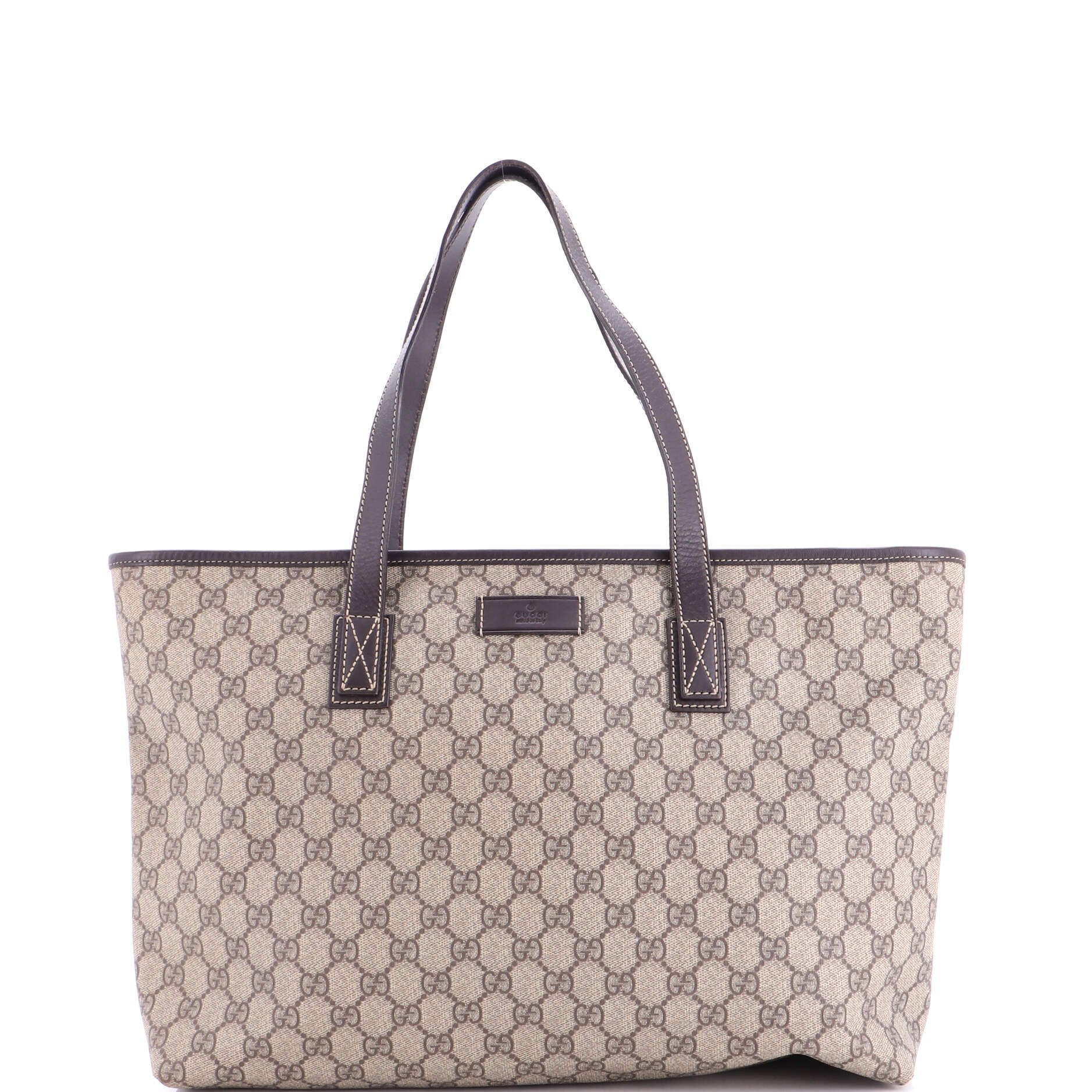 Plus Tote GG Coated Canvas with Leather Medium