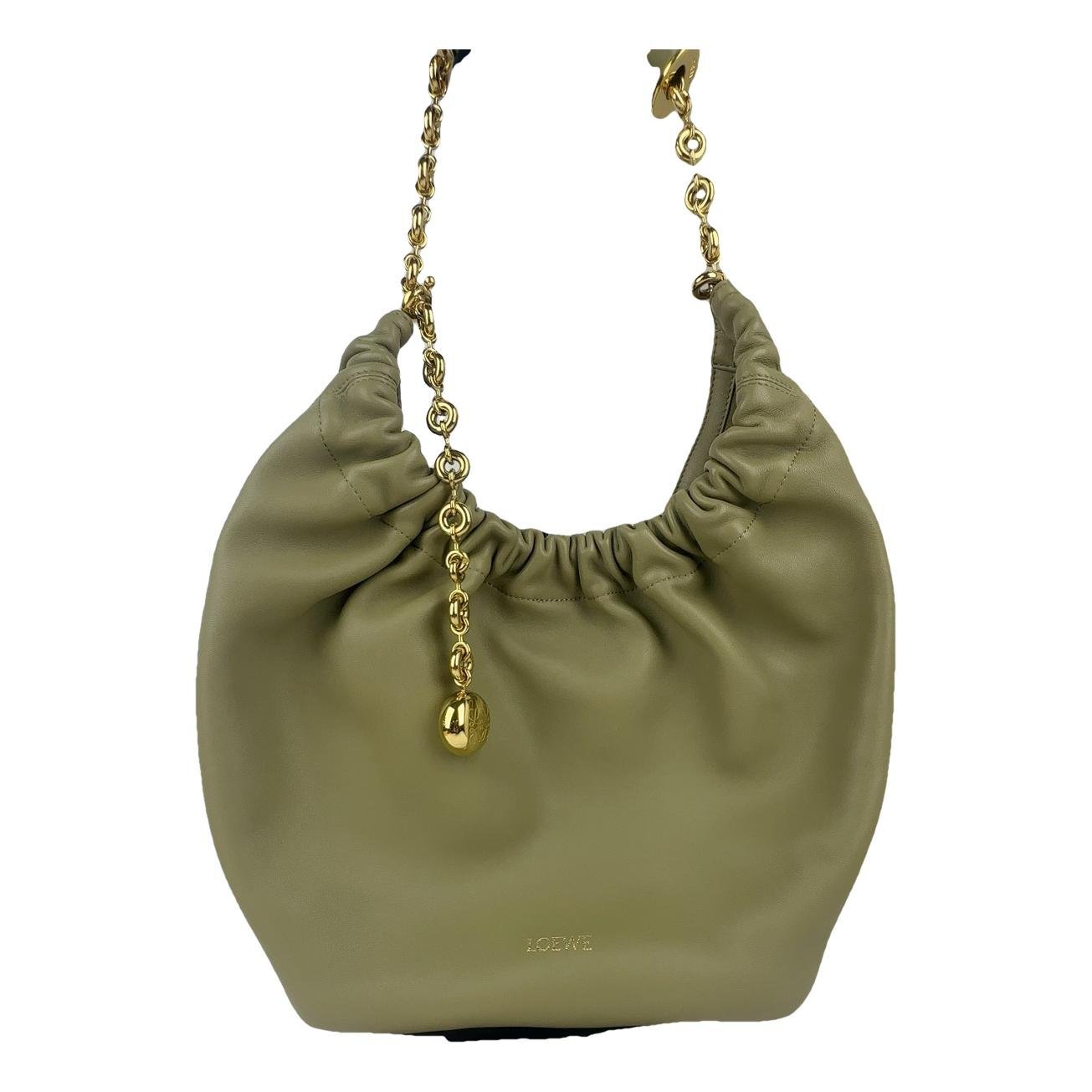 Squeeze leather handbag