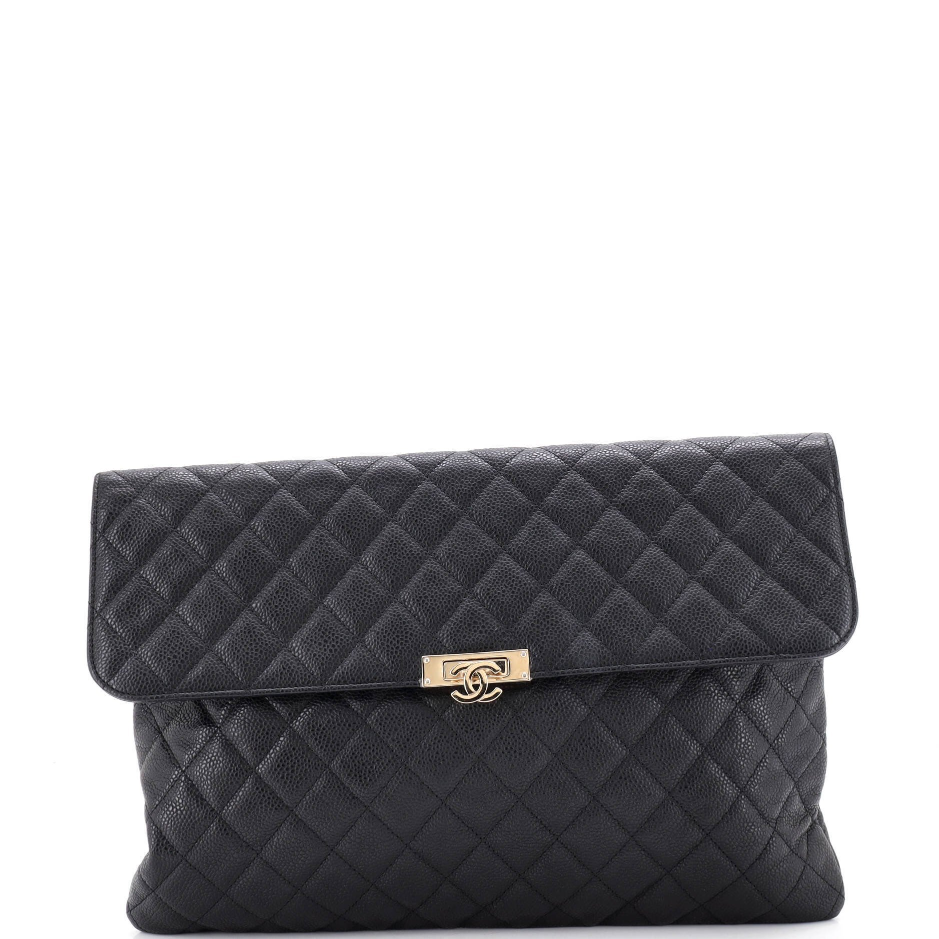 Leather clutch bag