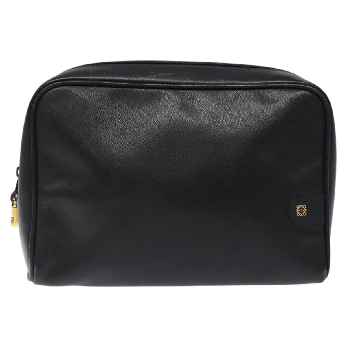 Leather clutch bag