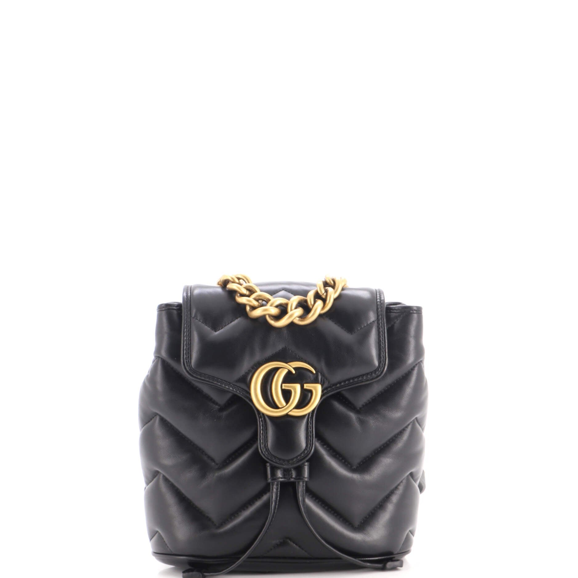 GG Marmont Flap Backpack Matelasse Leather Mini