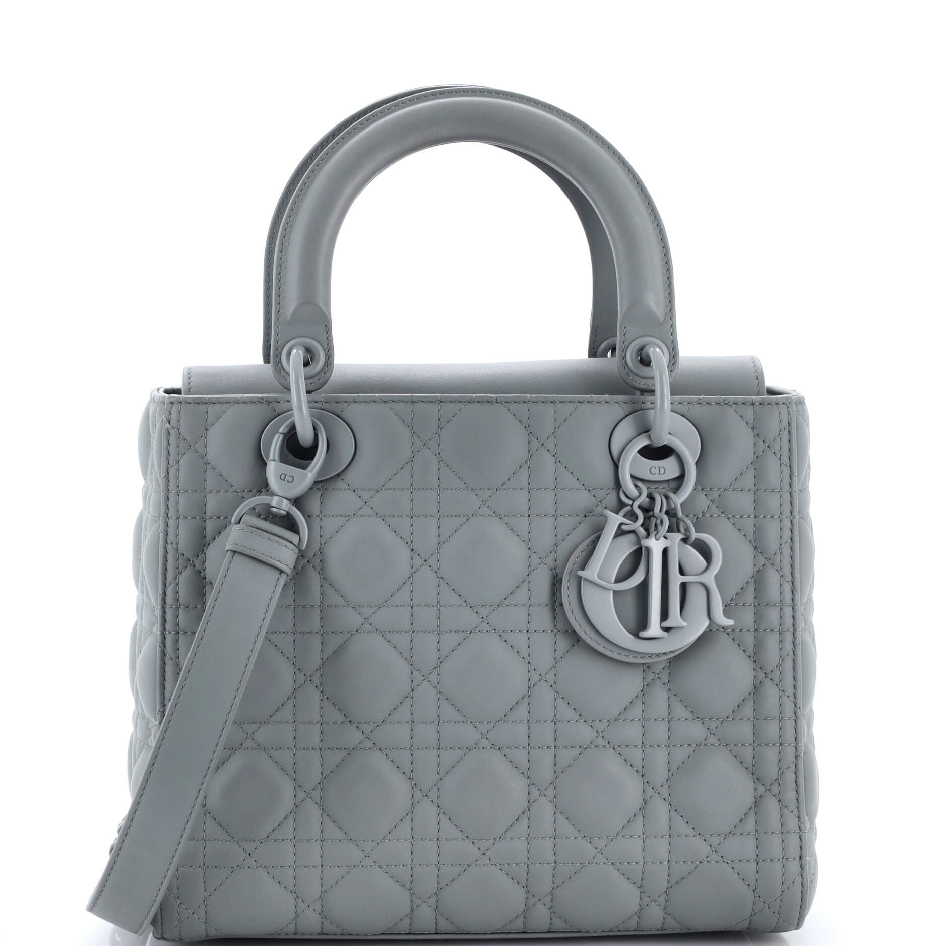 Ultra Matte Lady Dior Bag Cannage Quilt Calfskin Medium