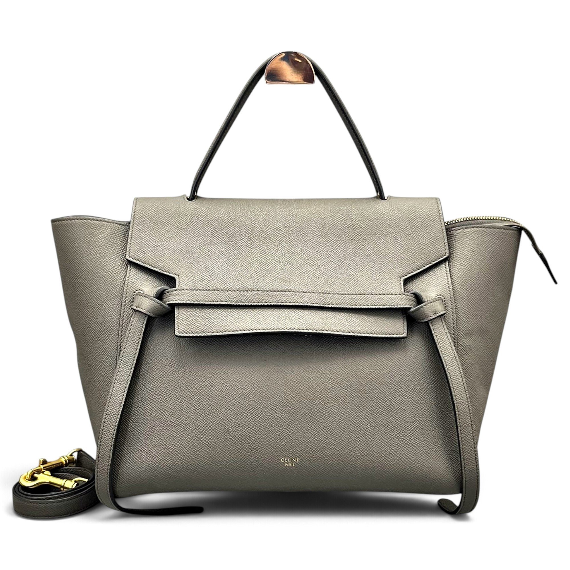 Belt leather handbag
