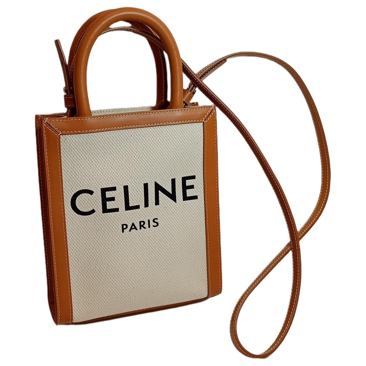 Cabas Vertical leather handbag
