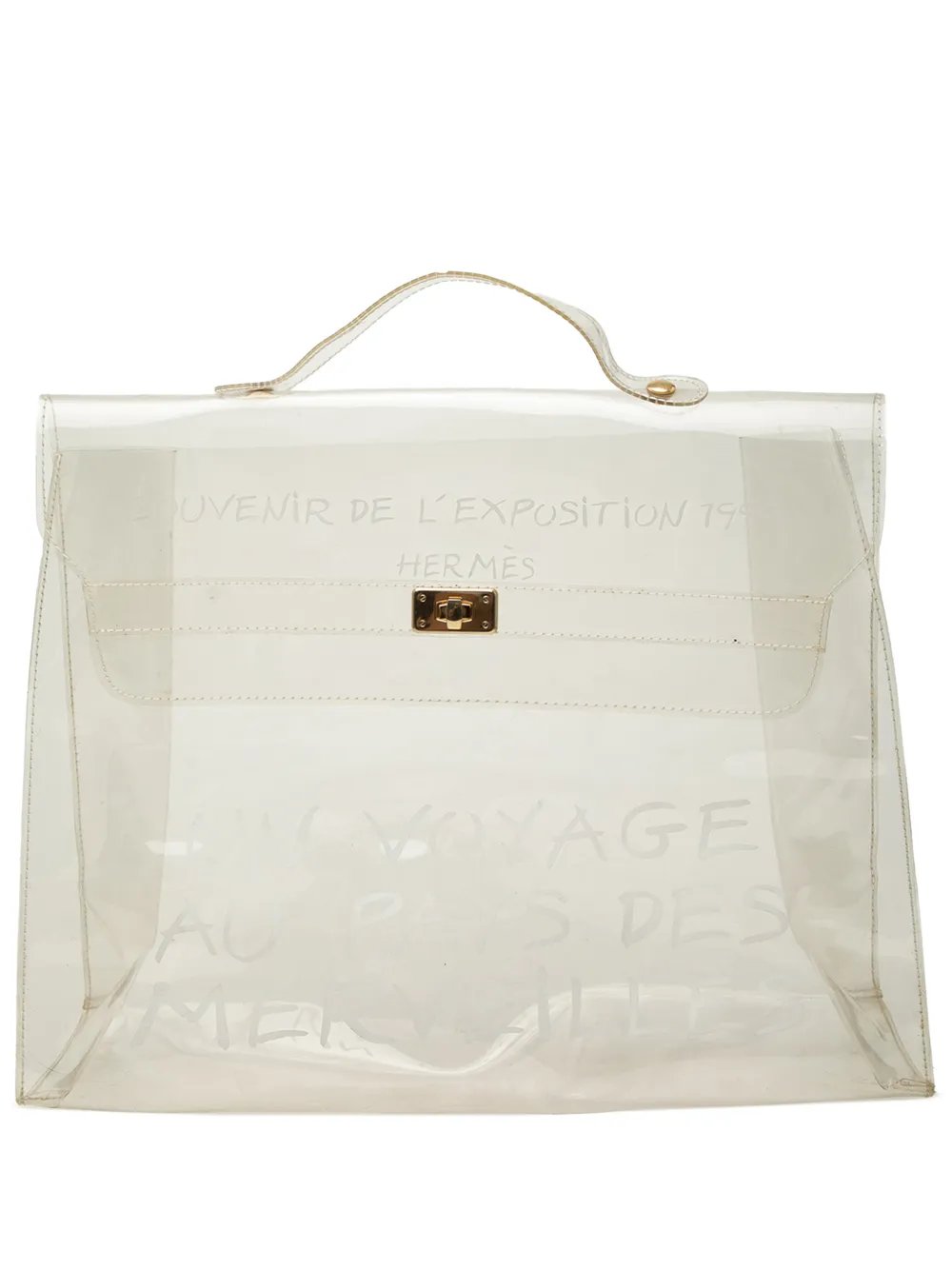 20th Century Vinyl Souvenir De L Exposition Kelly handbag