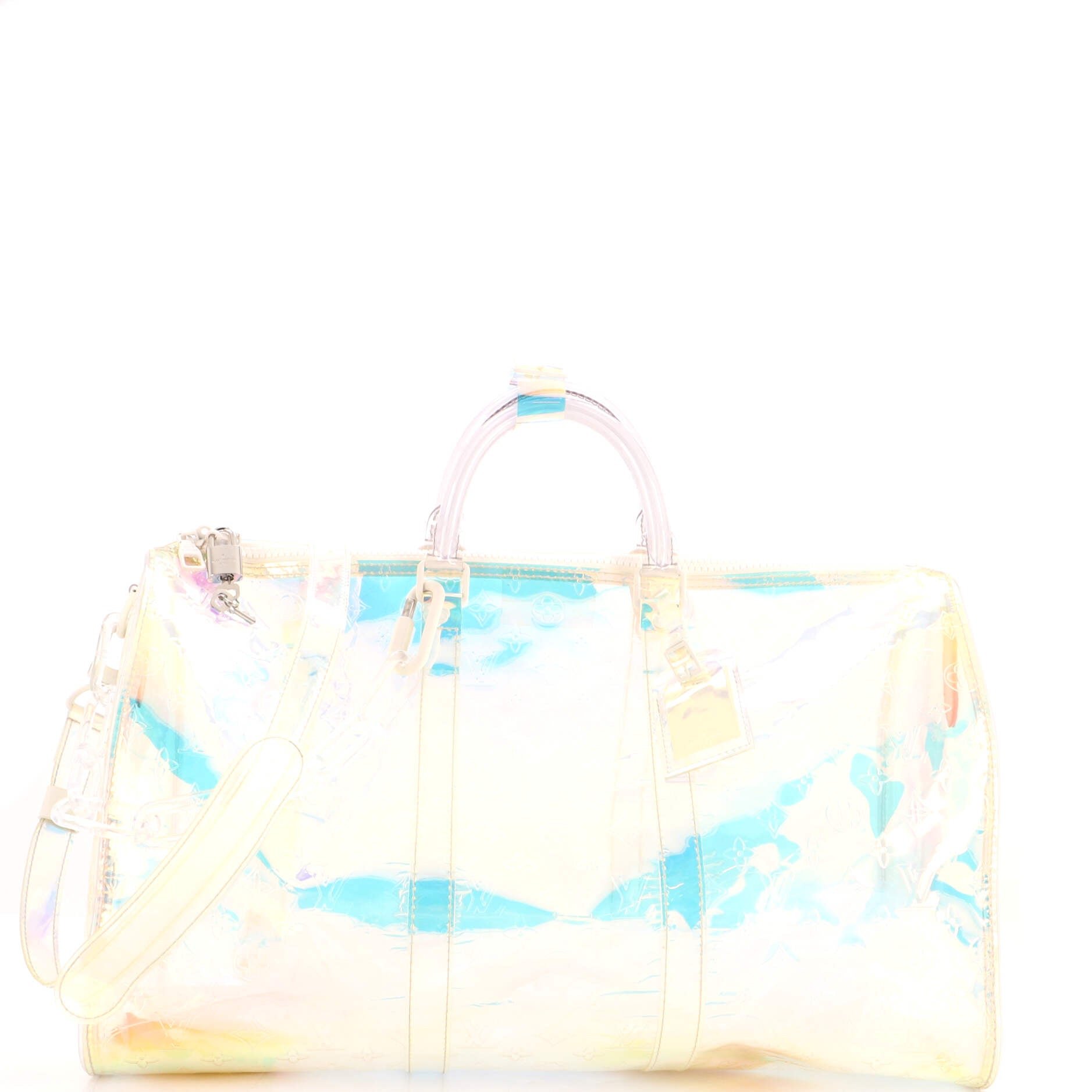 Keepall Bandouliere Bag Limited Edition Monogram Prism PVC 50