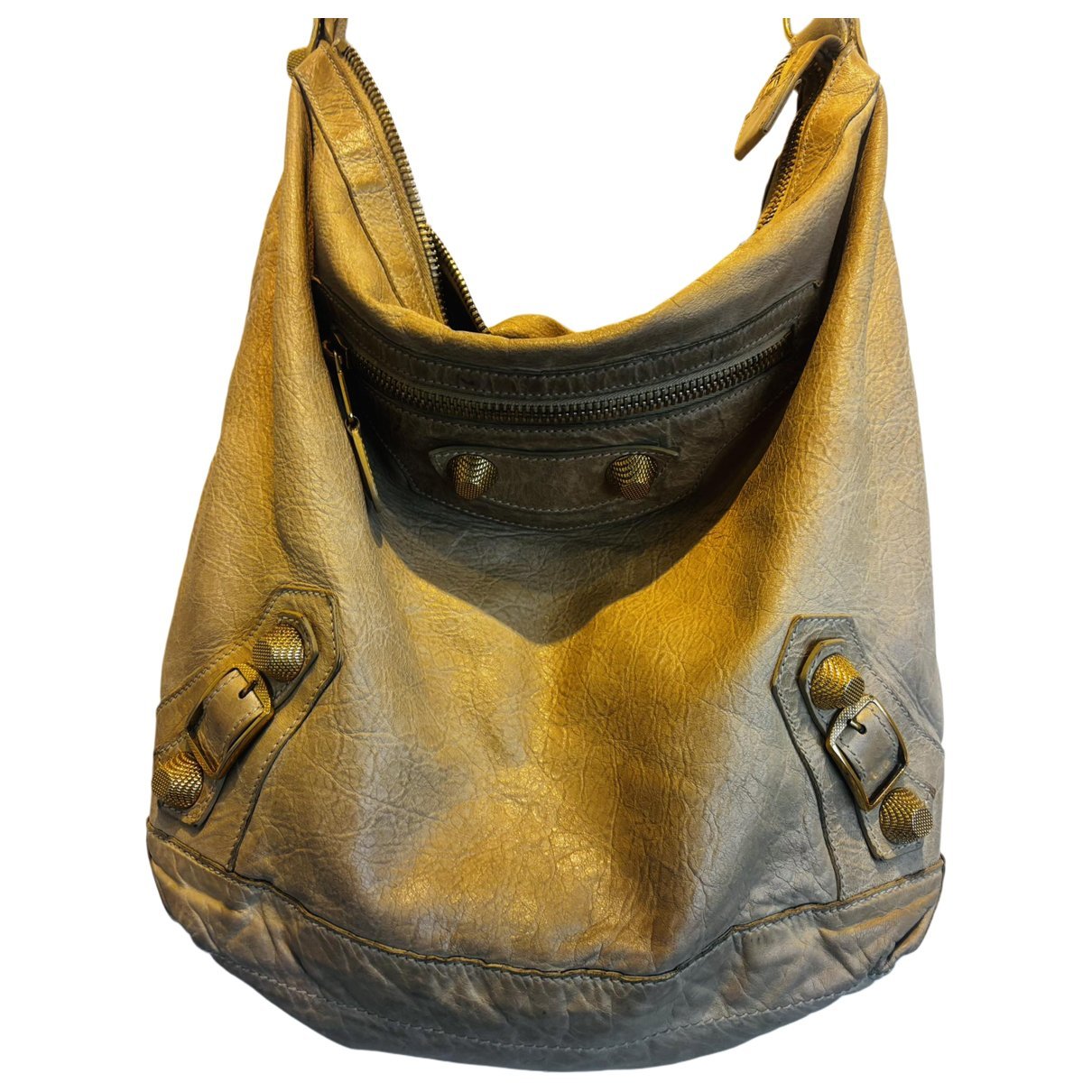 City leather handbag