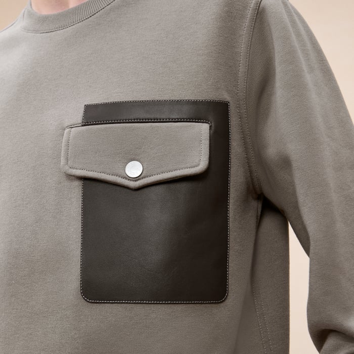 Tourbe "Empreinte Sellier Cuir" Crewneck Sweater