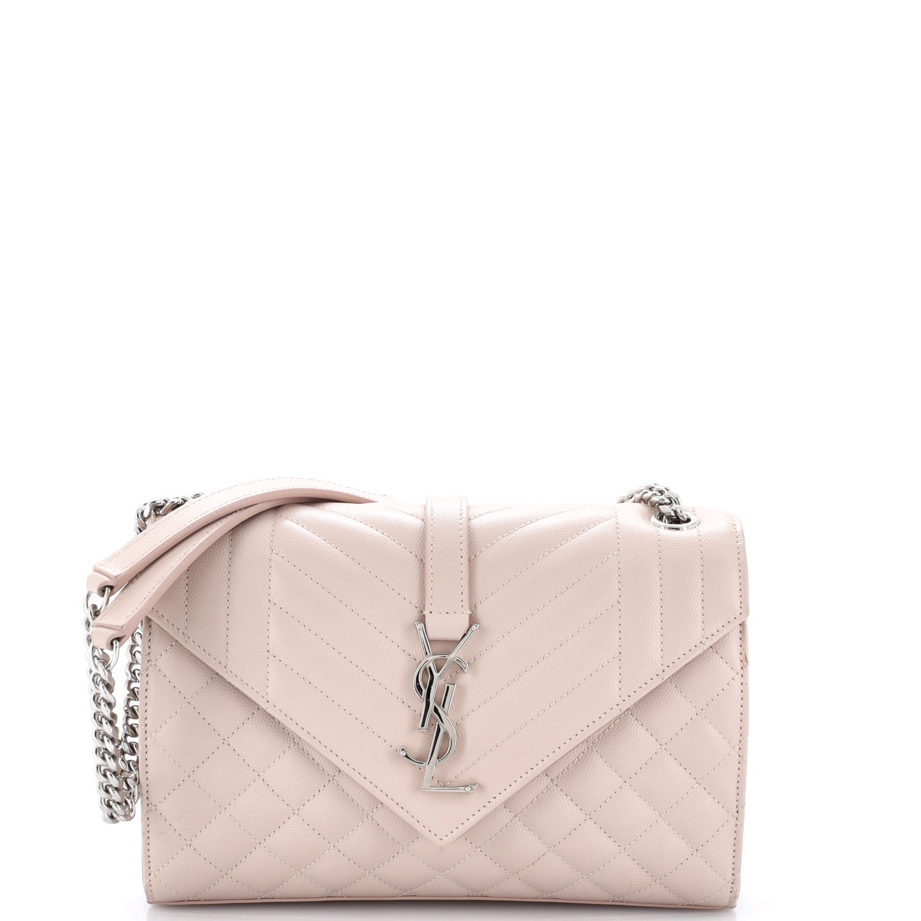 Classic Monogram Envelope Satchel Mixed Matelasse Leather Medium