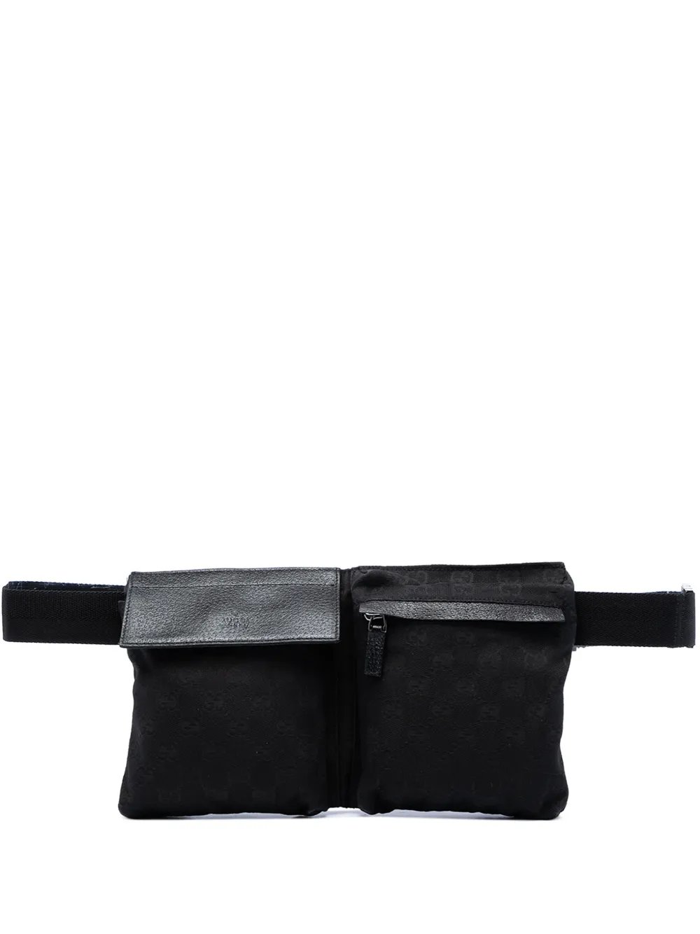 2000-2015 GG Canvas Double Pocket belt bag