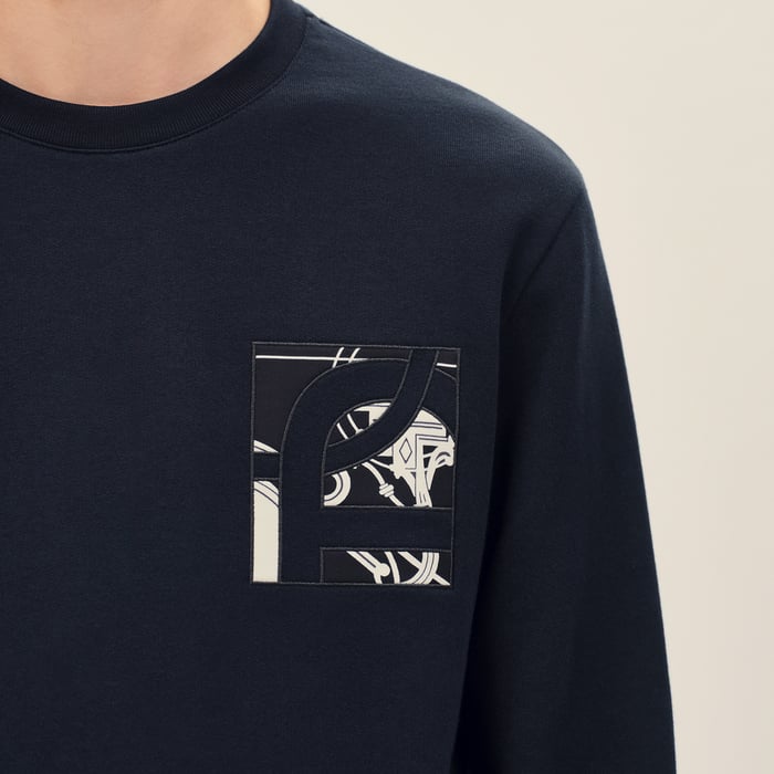 Marine "Ex-libris" Crewneck Sweater