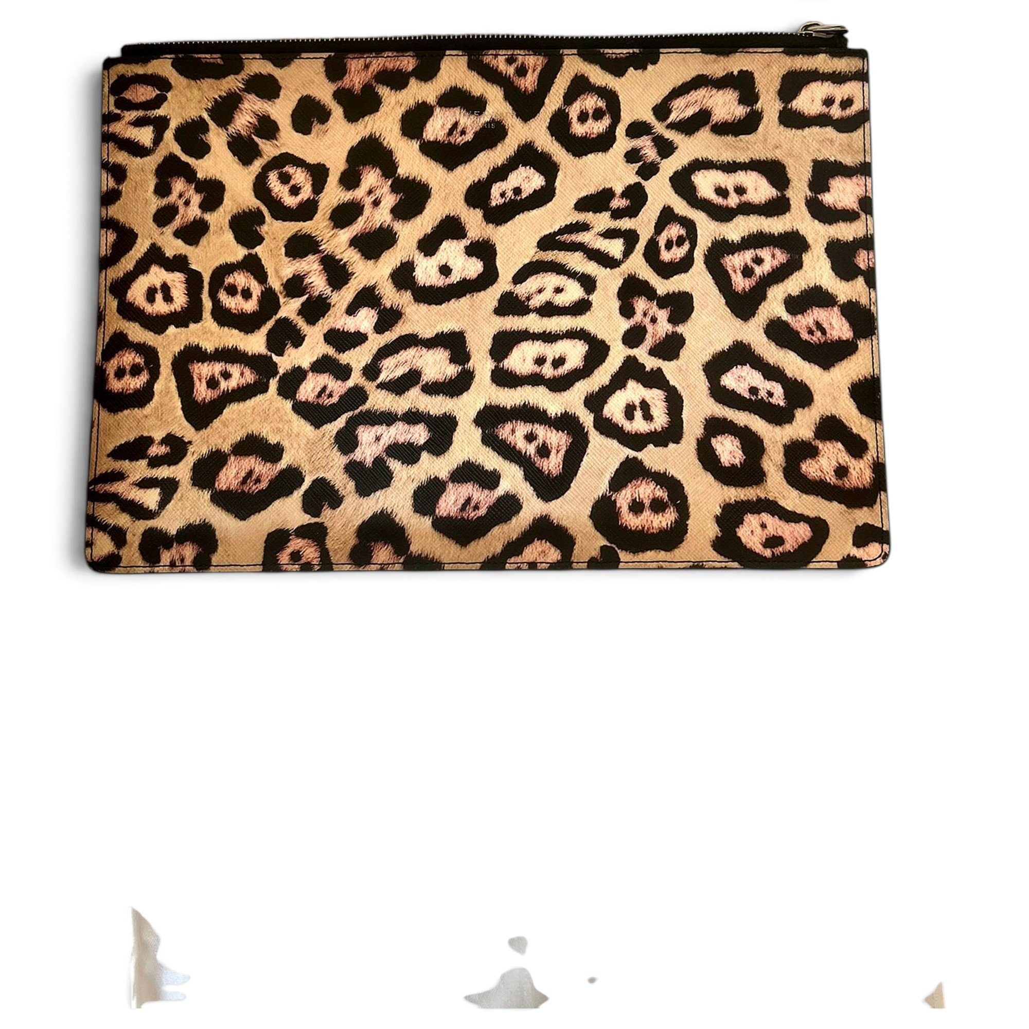 Leather clutch bag