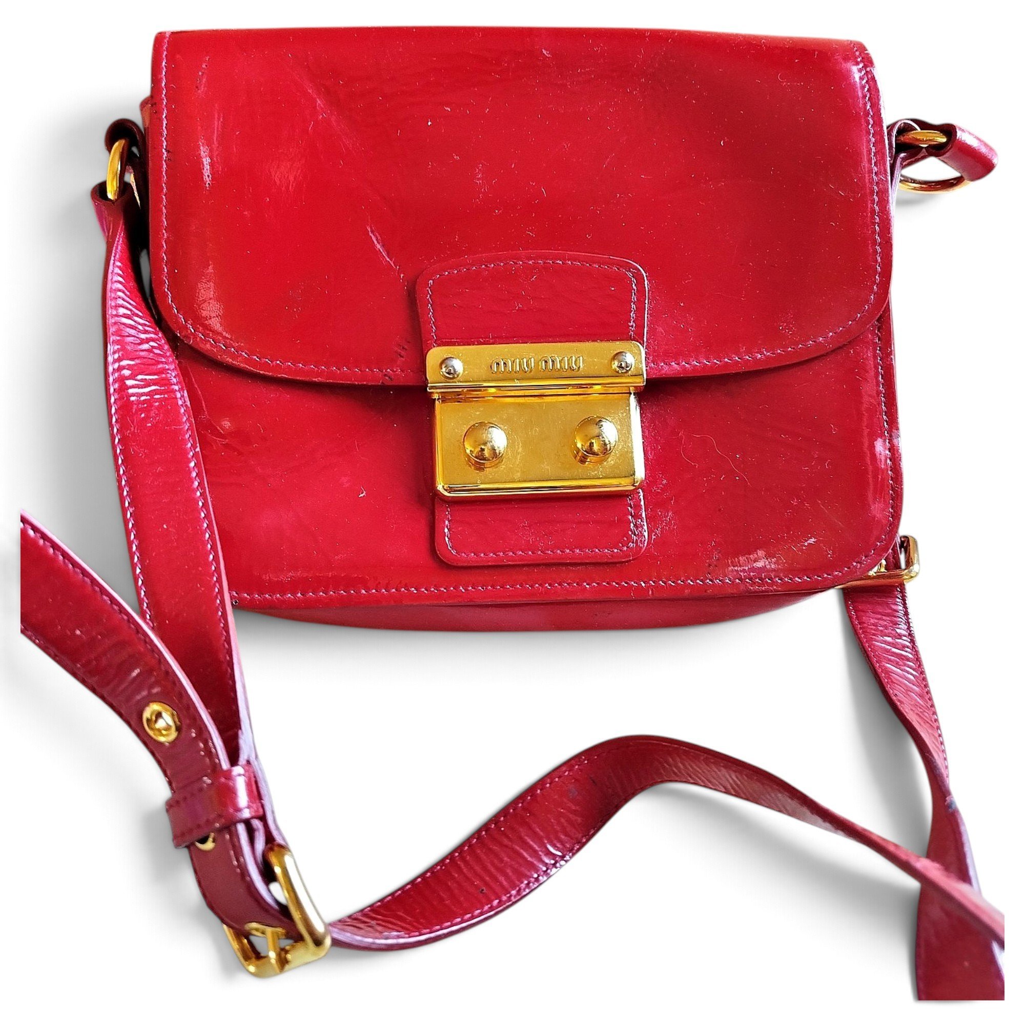 Patent leather handbag