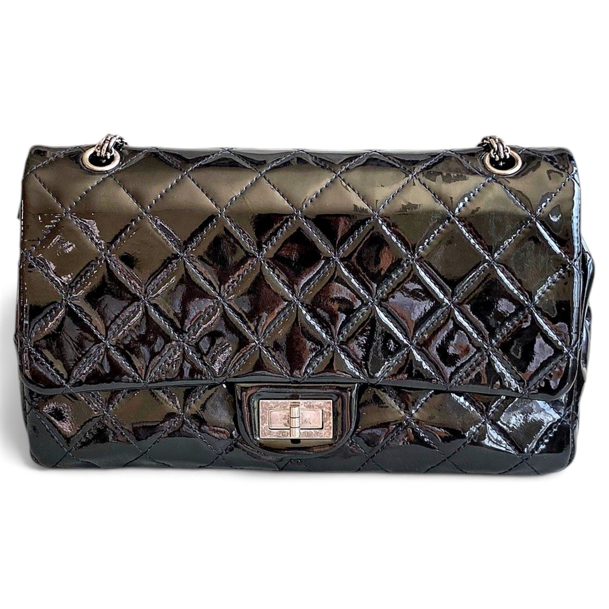 2.55 patent leather handbag