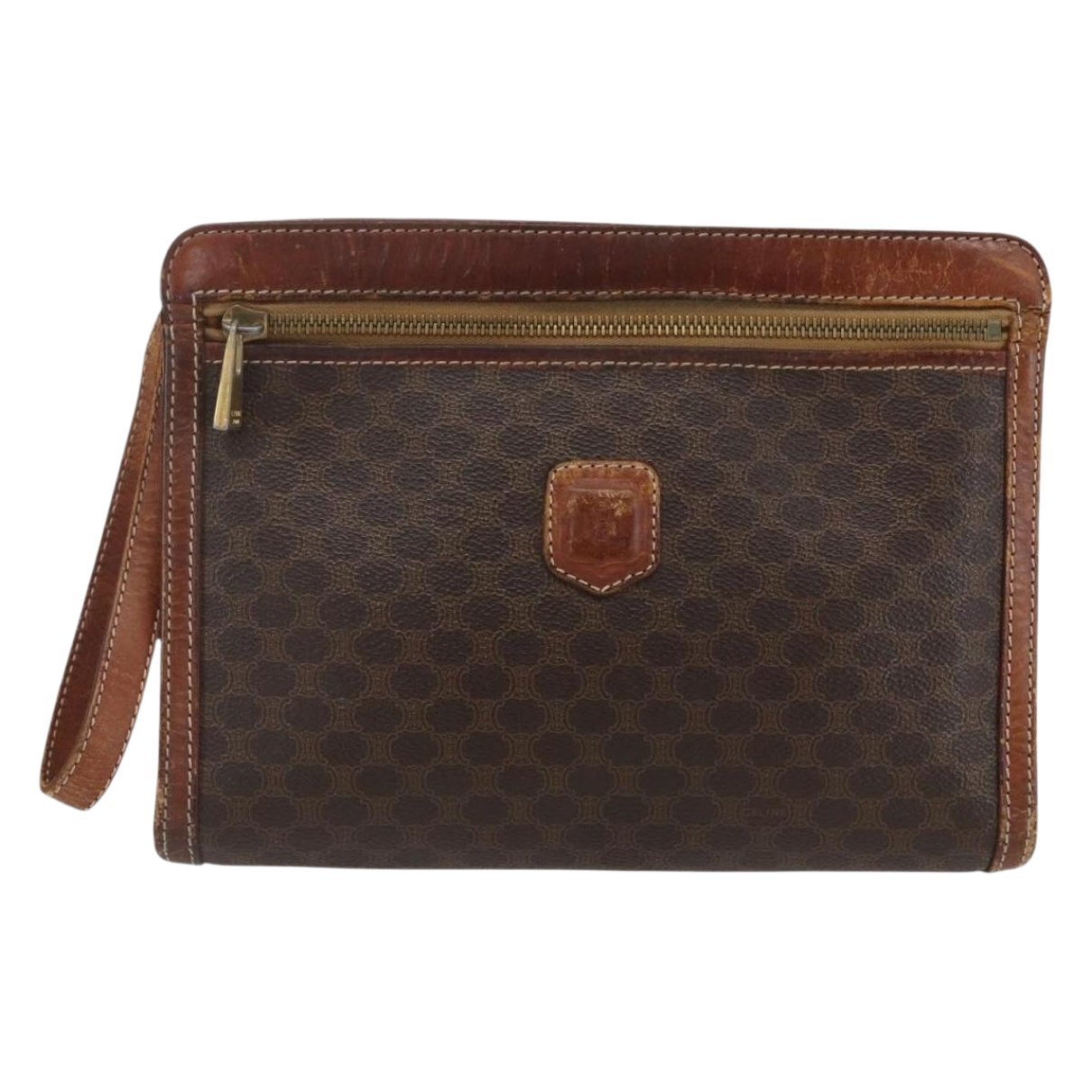 Leather clutch bag