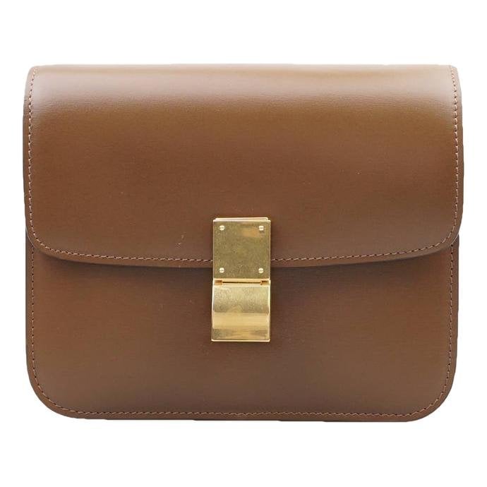 Classic leather crossbody bag