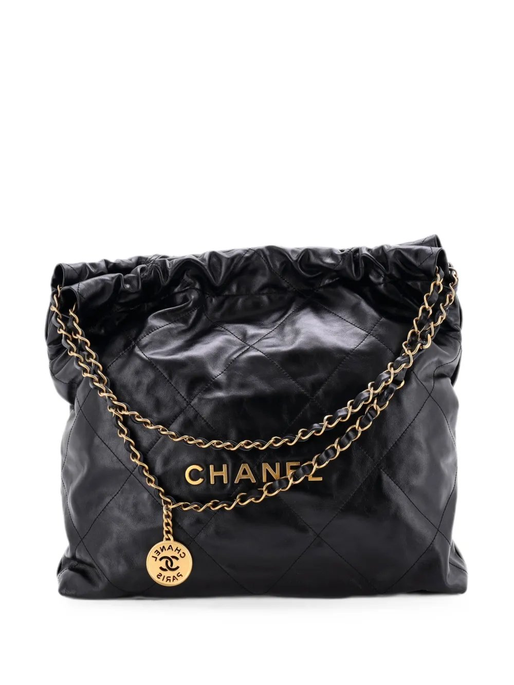 22 Chain Quilted Calfskin Medium hobo bag