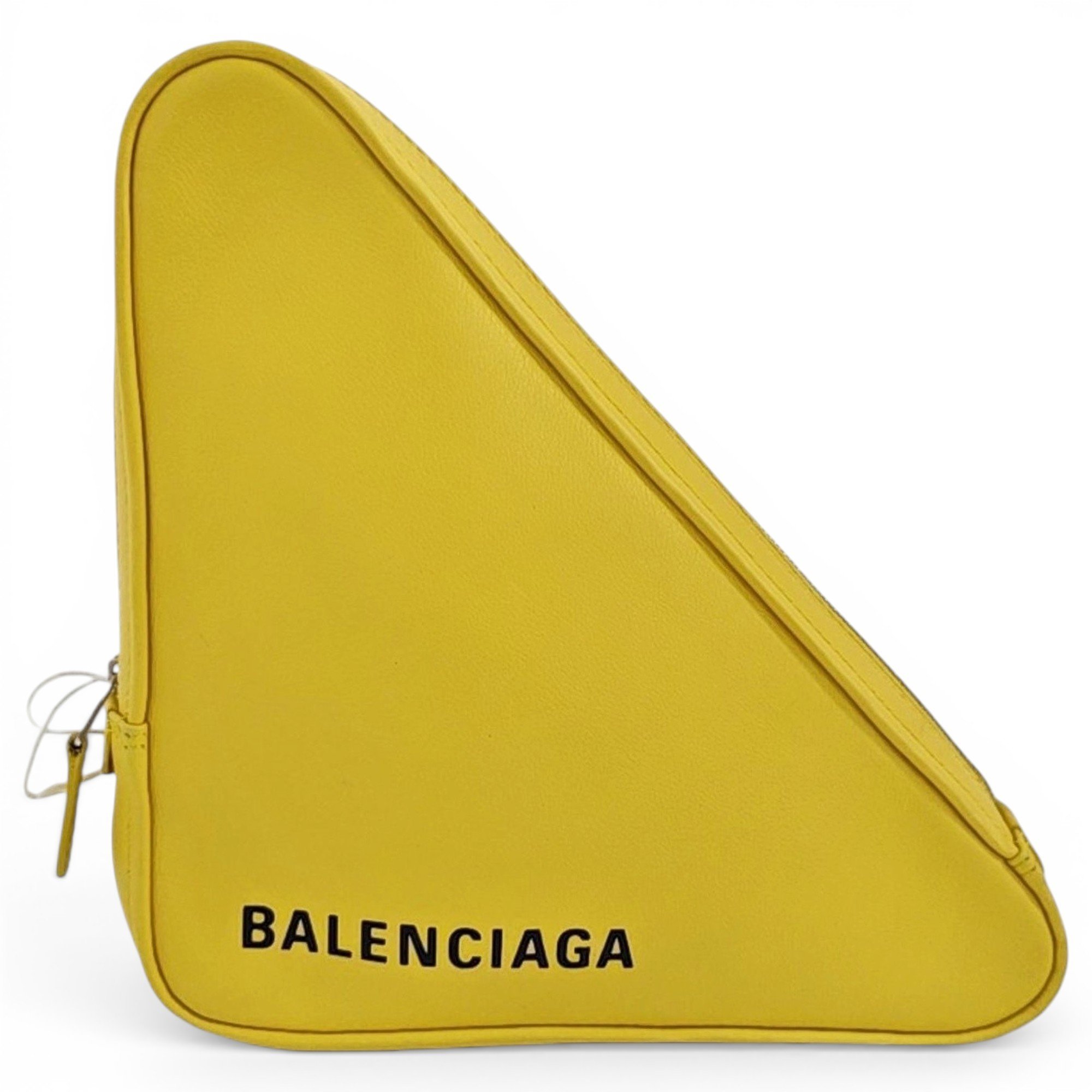 Triangle leather handbag